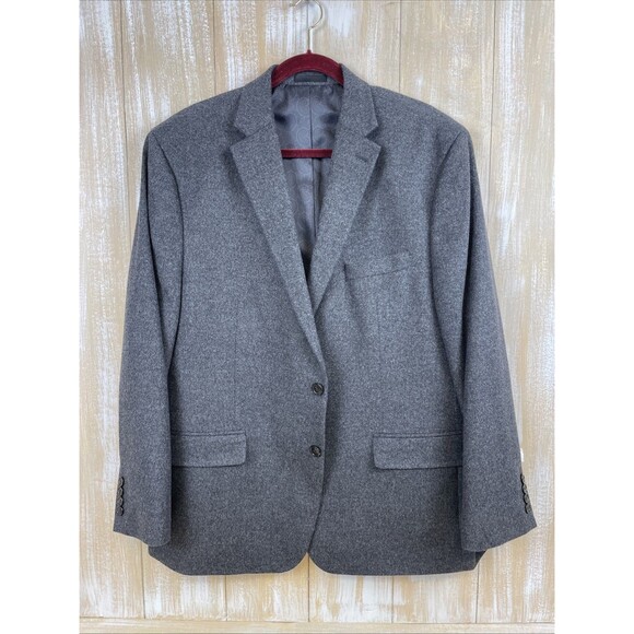 Lauren Ralph Lauren Black Label 48R Charcoal Wool Silk Cashmere Sport Blazer